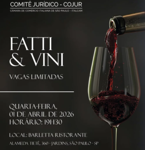 COJUR convida para mais uma edição do Fatti & Vini com palestra especial sobre o setor de energia