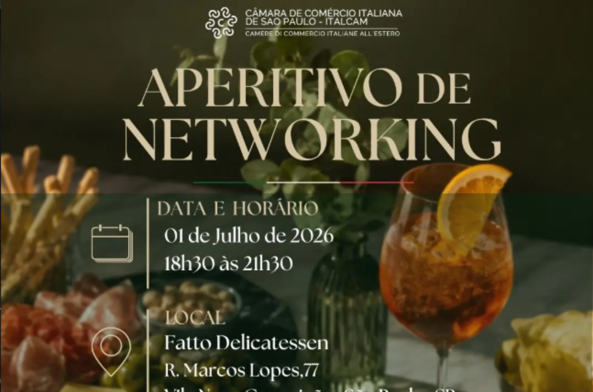 Networking Aperitivo da ITALCAM fortalece conexões e gera oportunidades para os associados