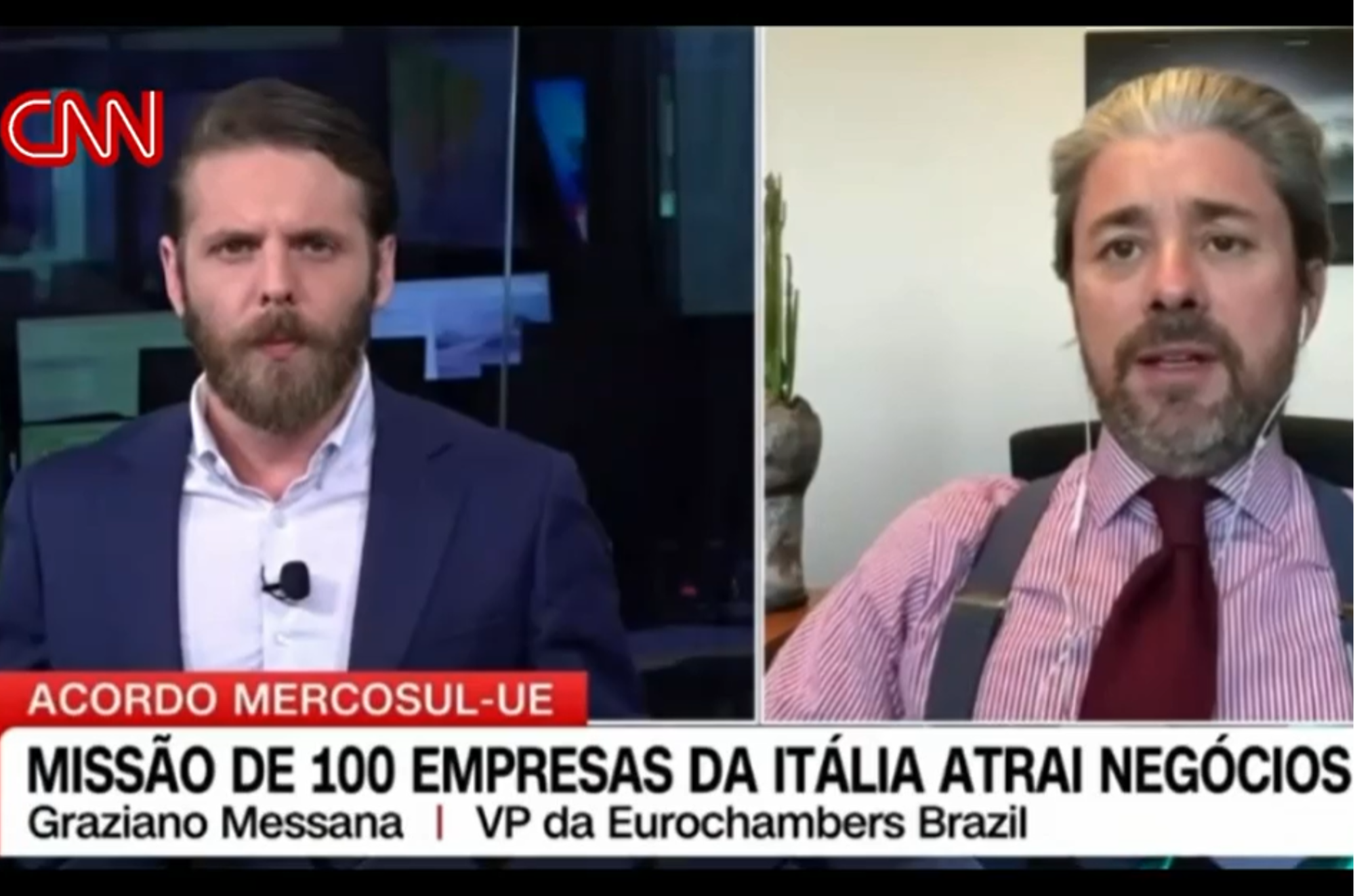 Graziano Messana, presidente da ITALCAM, destaca na CNN Money oportunidades da missão Itália–Brasil